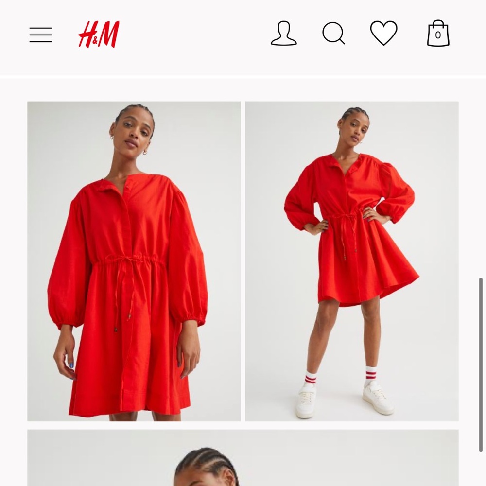 Sold out H&M dress. Worn once, can be tighter or looser depending on tie!